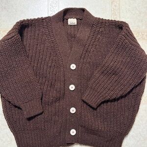 Babaa 100% wool Brown Women's Cardigan Sweater